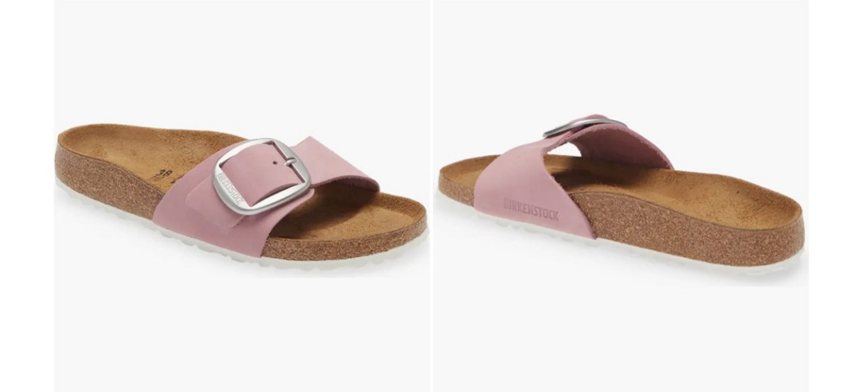 Orchid Birkenstock Madrid Big Buckle Slide Sandal (Women)