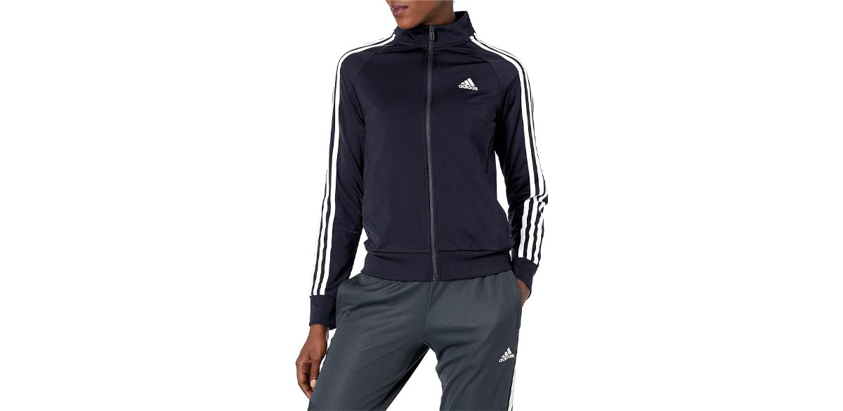 adidas Women's Essentials Warm-Up Slim 3-Stripes Track Top