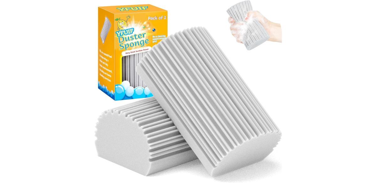 YFUIF 2-Pack Damp Clean Duster Sponge YFUIF 2-Pack Damp Clean Duster Sponge