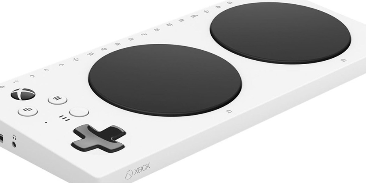 Microsoft Xbox Adaptive Controller on white background