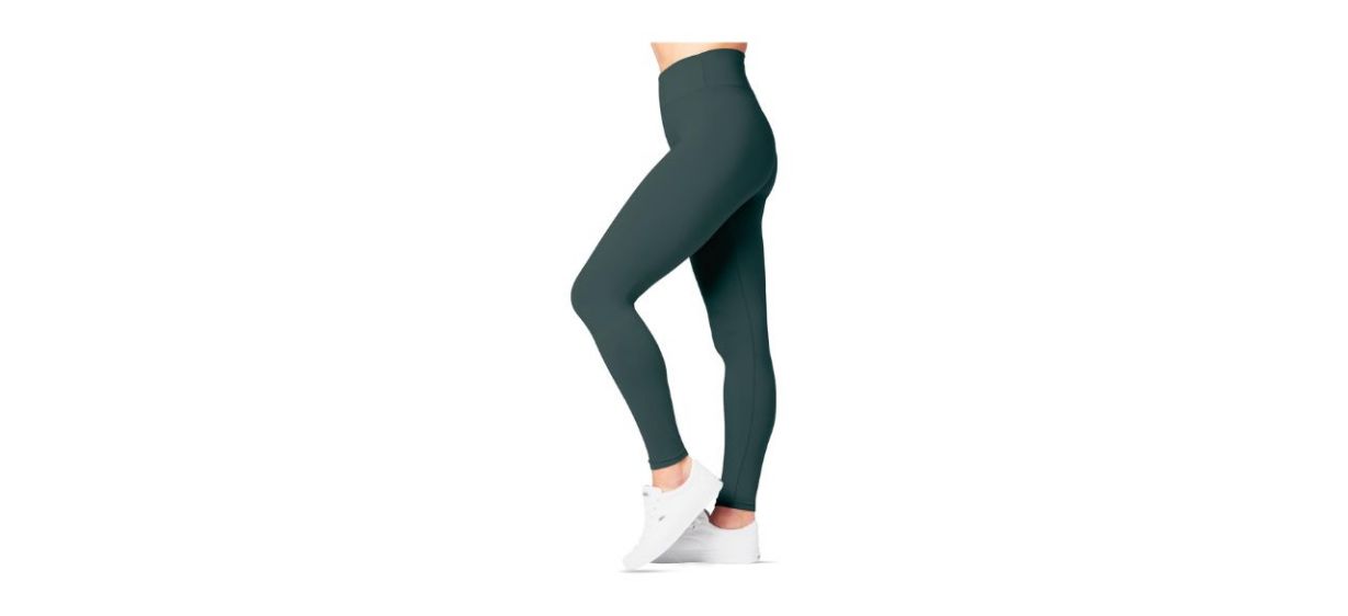 Satina High-Waisted Leggings in dark green Satina High-Waisted Leggings in dark green