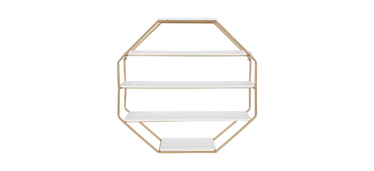Best Kate and Laurel Modern Octagon Floating Shelf