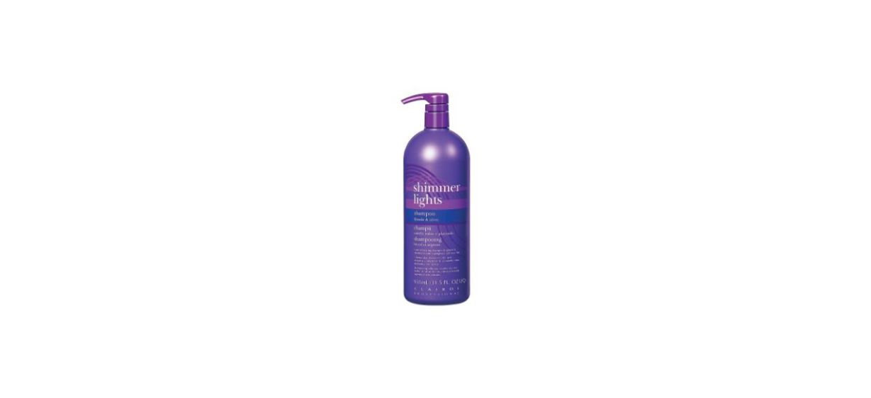 Clairol Shimmer Lights Shampoo white background