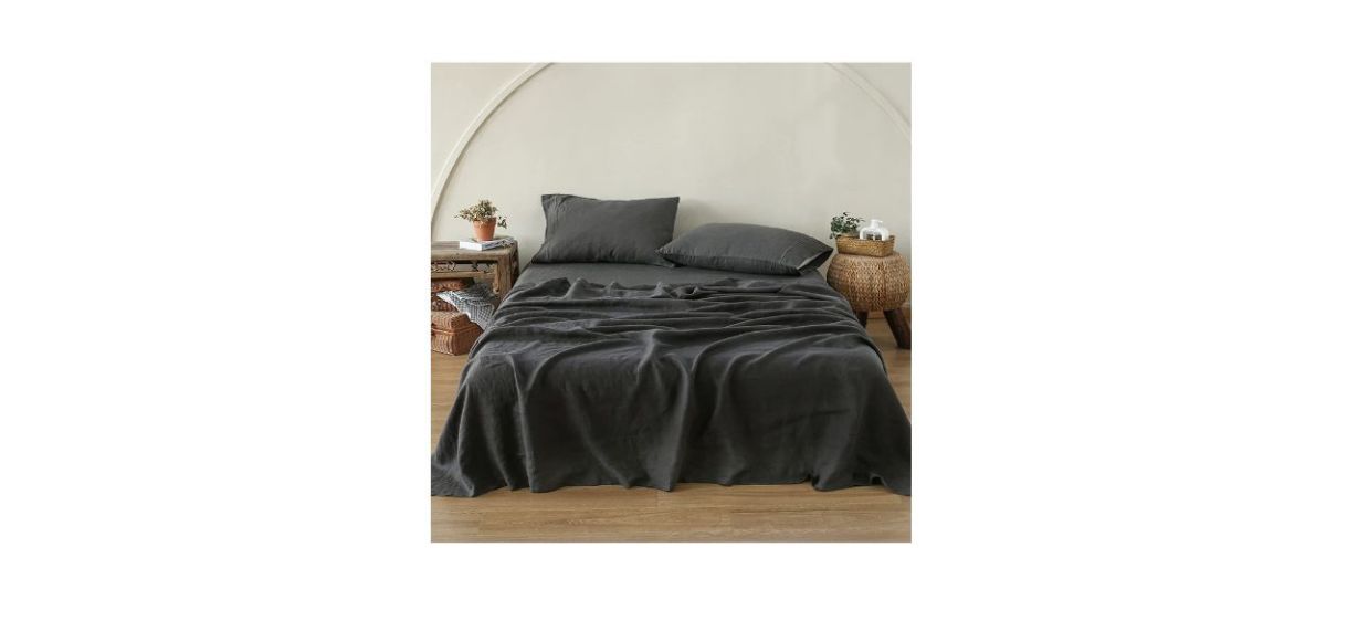Simple &amp; Opulence 100% Washed Linen Sheet Set
