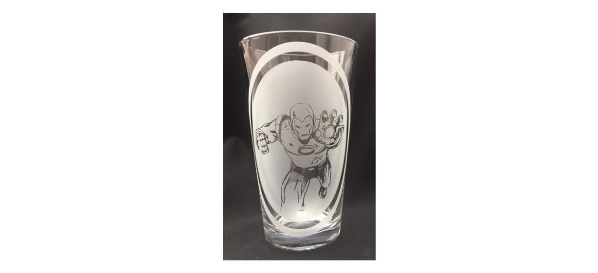 GeekEmporiumNYC Iron Man - Marvel - Hand Etched 16oz Pint Glass