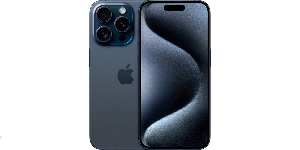 iPhone 15 Pro on white background