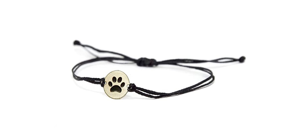 Mizze Paw Print Stainless Steel Cord Bracelet Mizze Paw Print Stainless Steel Cord Bracelet