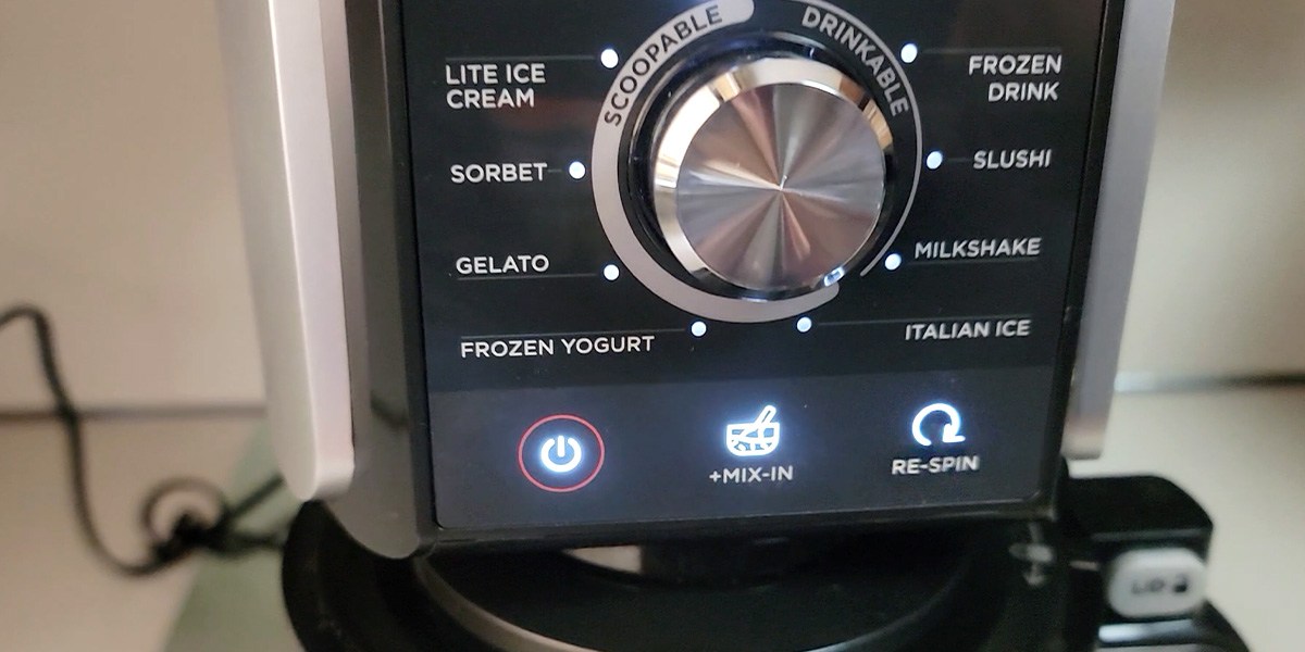 Closeup of Ninja Creami Deluxe Respin Function