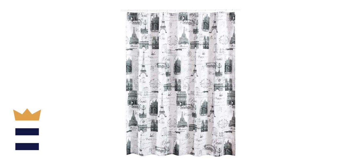 Yostev Romantic Grey Paris Shower Curtain