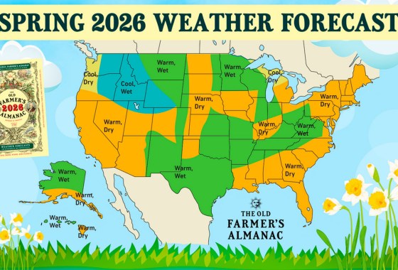 The Old Farmer’s Almanac predicts a ‘warmer and drier’ spring