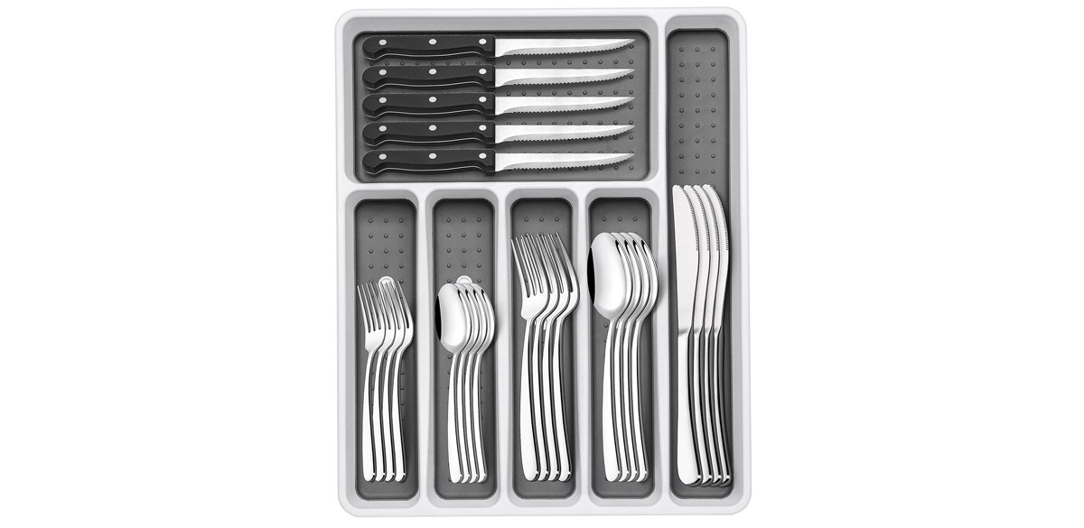 EWFEN 49-Piece Silverware Set-best-flatware-sets