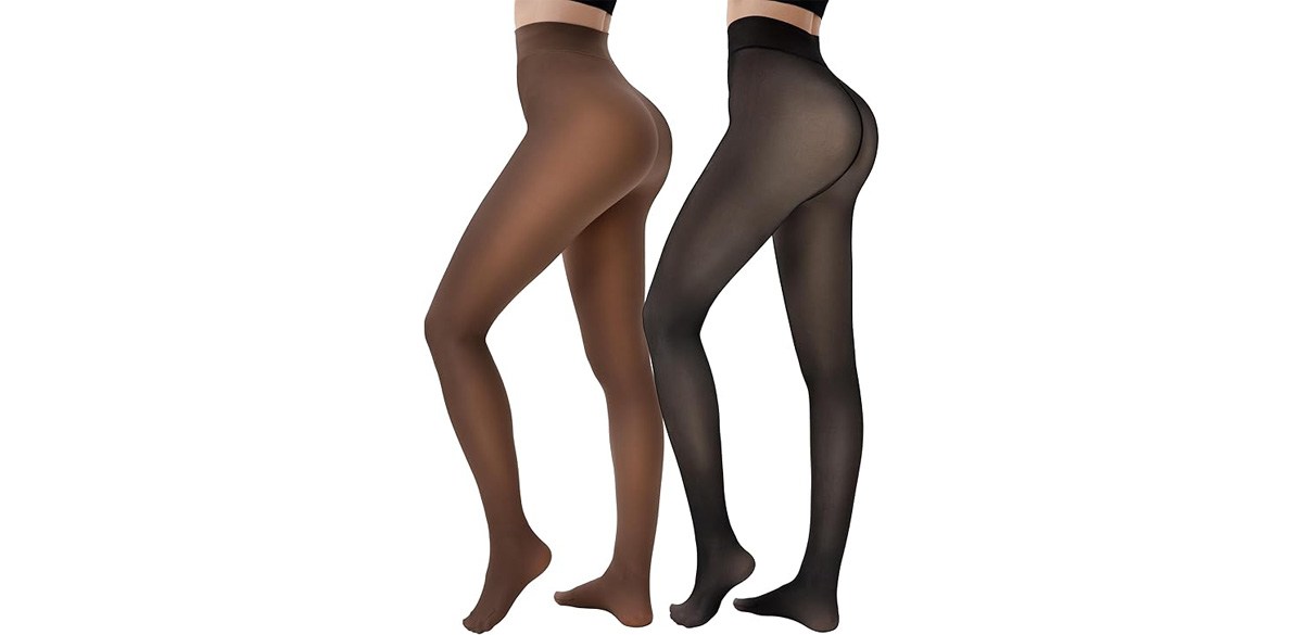 HONGTEYA 2 Pairs Fleece Lined Tights