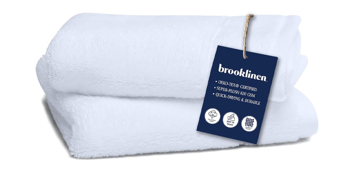 Brooklinen Super-Plush Turkish Cotton Bath Towels Set of 2