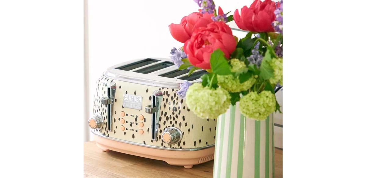 Haden Margate Poodle &amp; Blonde Stainless Steel 4 Slice Toaster