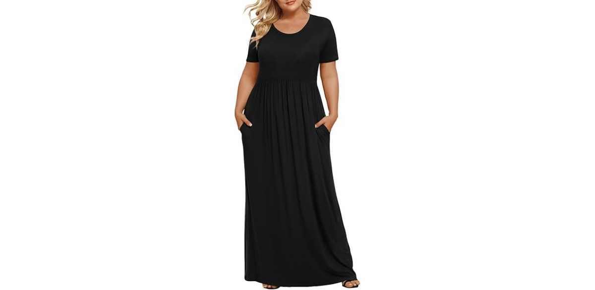 LONGYUAN Women's Plus Size Maxi Dress