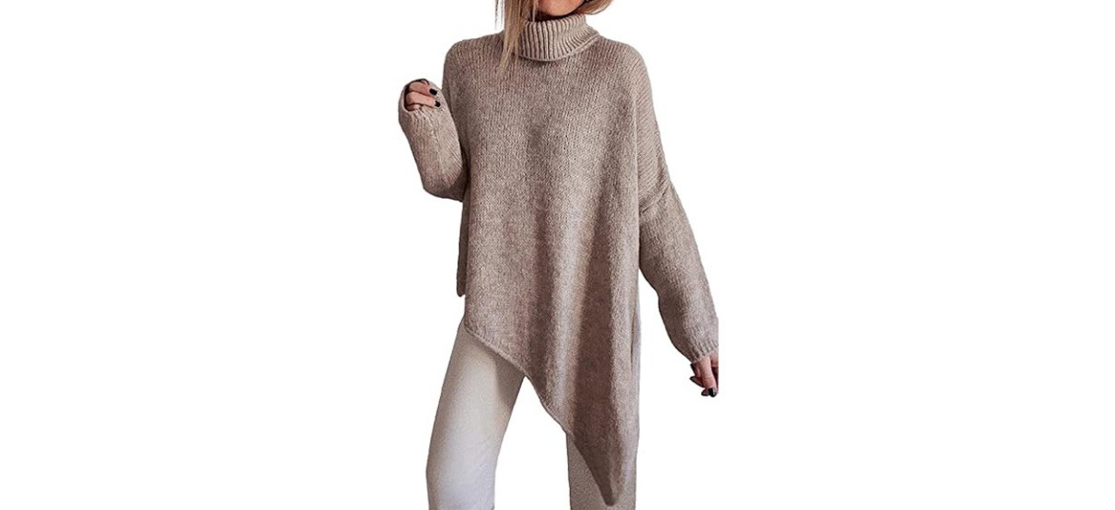 Women's Long-Sleeve Turtleneck Knit Sweater