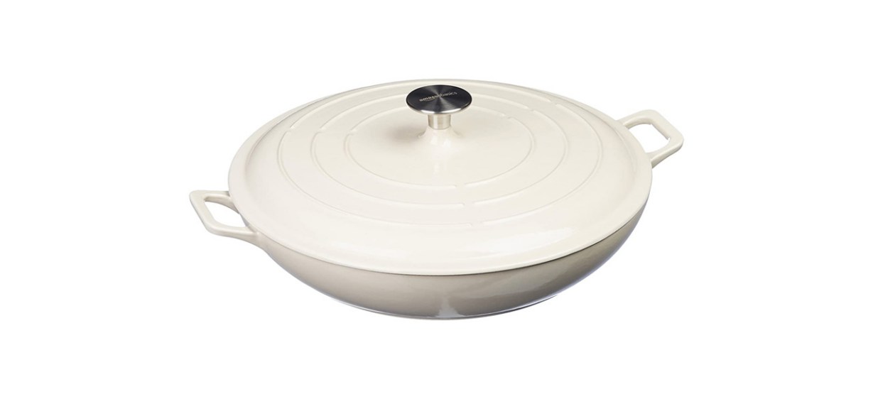 Best Amazon Basic Enameled Cast Iron Covered Casserole Skillet