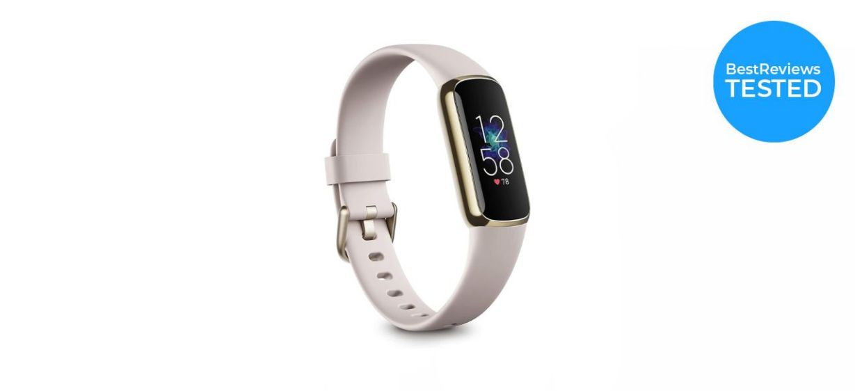 Fitbit Luxe health tracker and smartwatch on white background