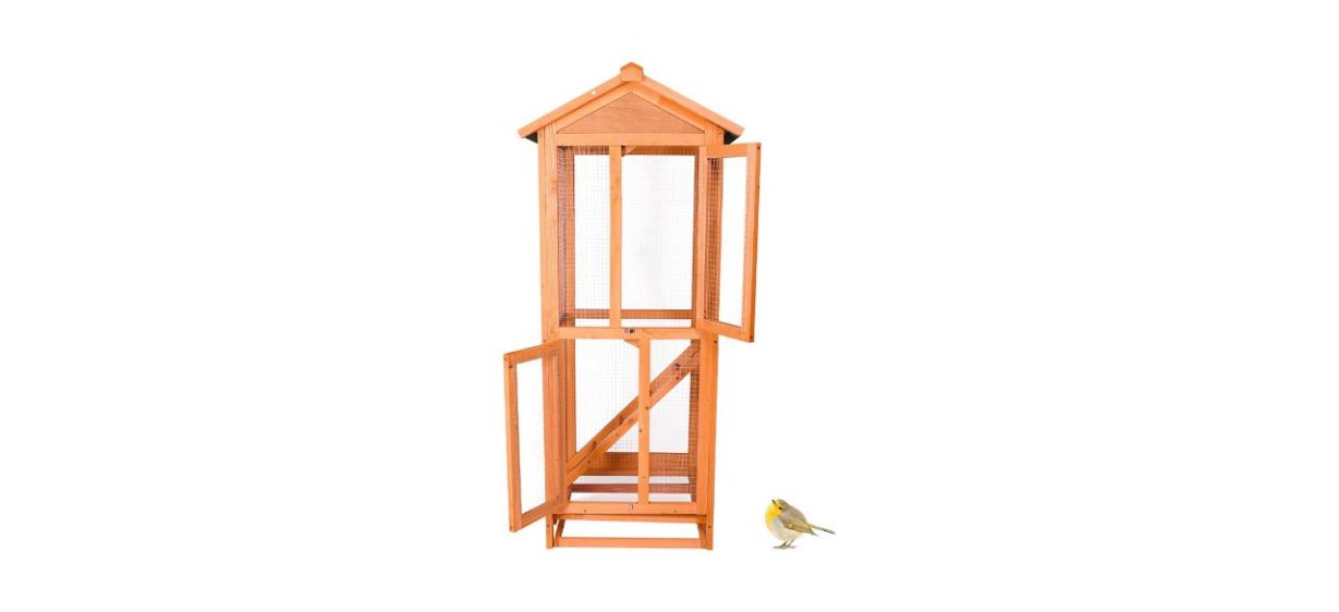 Best Lonabr Wooden Aviary House Bird Cage
