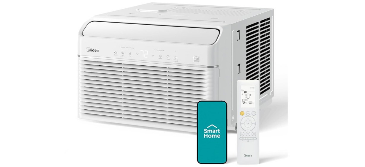 Midea 12000 BTU Smart Inverter Air Conditioner Window Unit with Heat and Dehumidifier