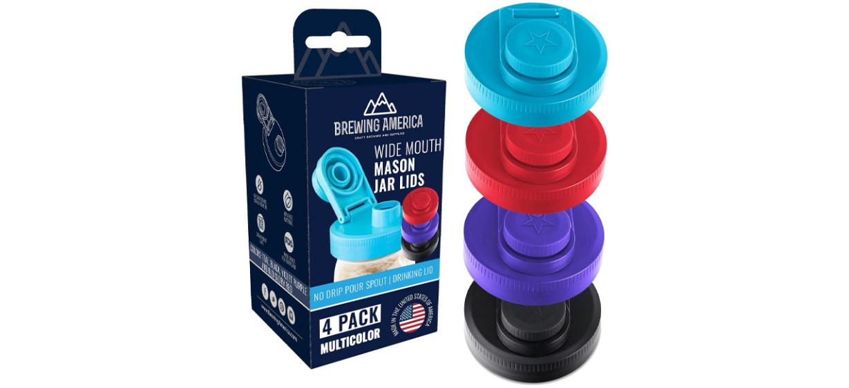 Brewing America Mason Jar Lids Four-Pack