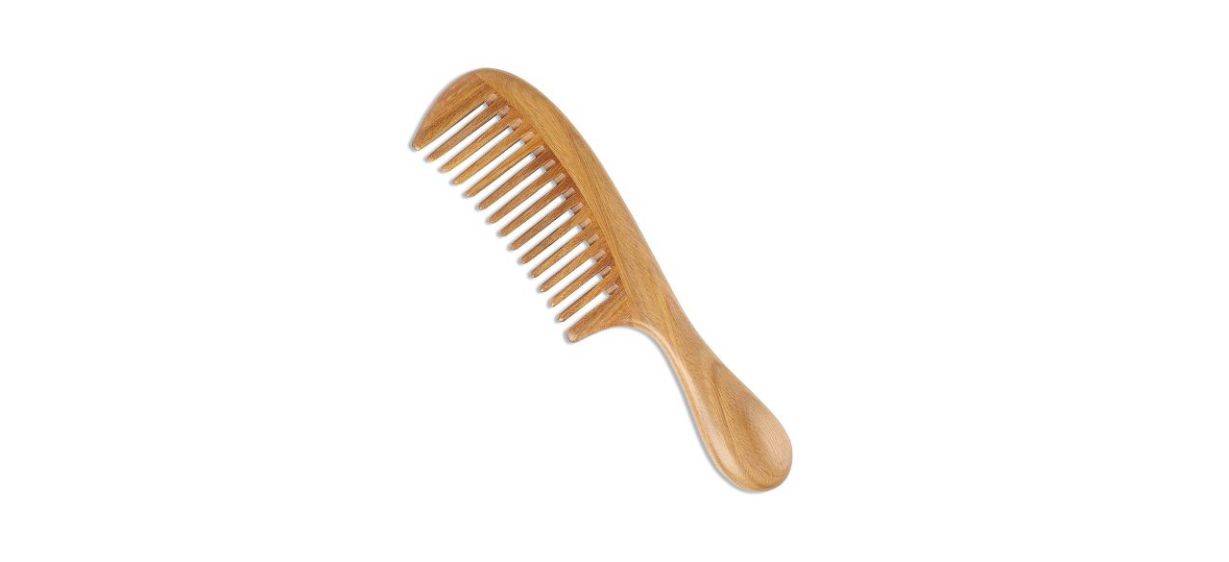 Onedor Handmade 100% Natural Green Sandalwood Hair Comb