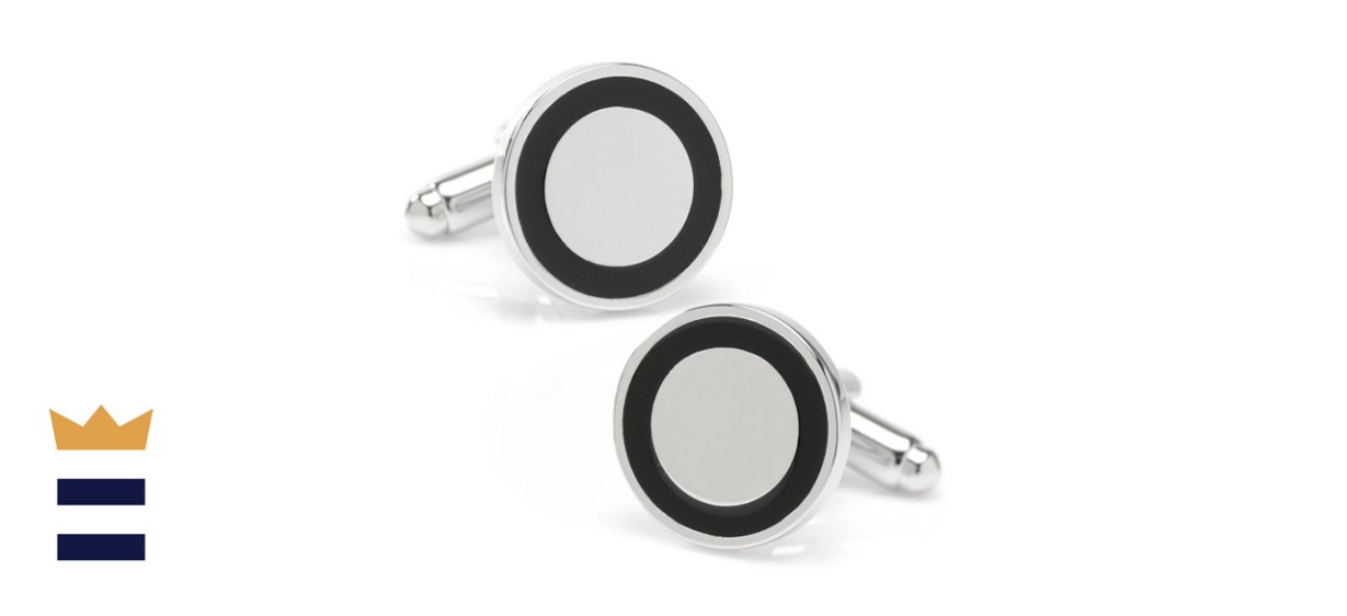 Cufflinks Inc. Round Silver Cufflinks