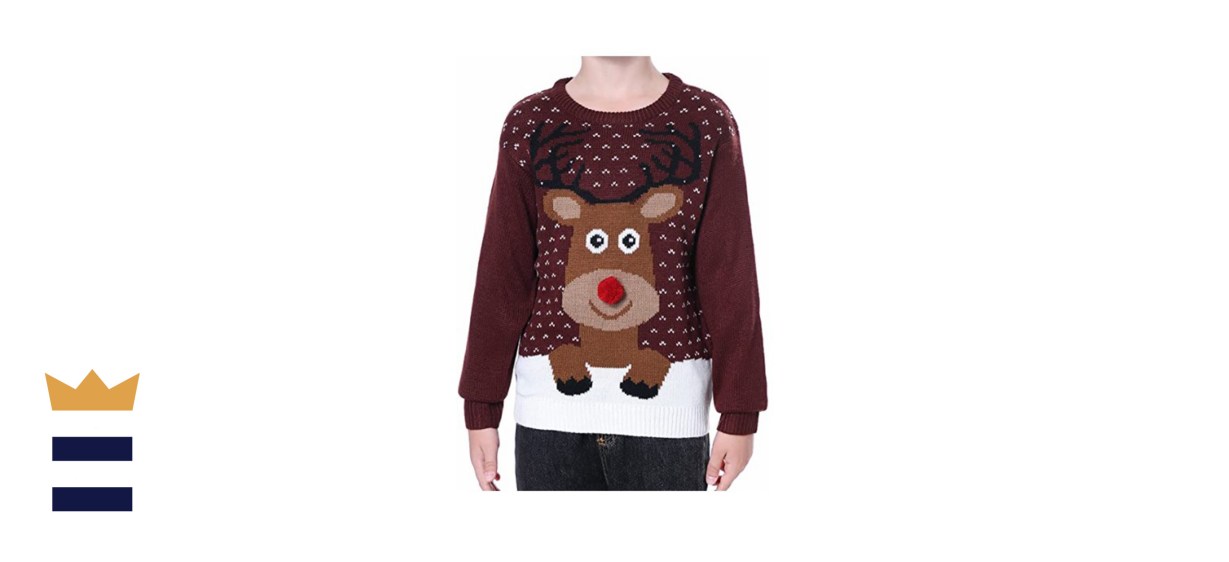 Daisysboutique Boy Girl Christmas Cute Reindeer Knitted Sweater Pullover