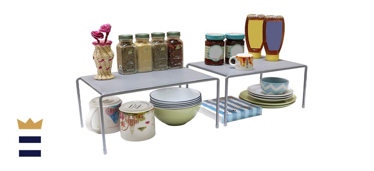 DecoBros Expandable Stackable Kitchen Cabinet and Counter Shelf Organizer