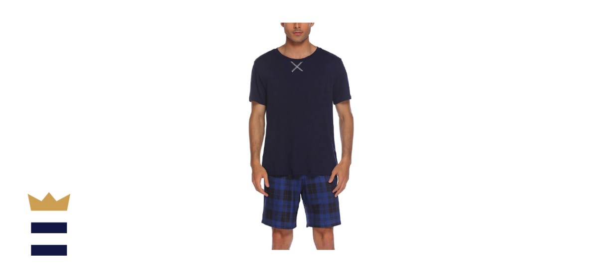 Ekouaer Mens Pajama Shorts Set