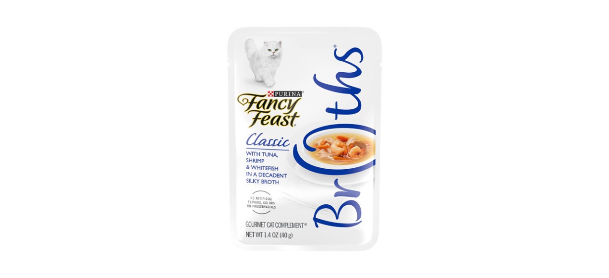 Fancy Feast Classic Broths Supplemental Wet Cat Food Pouches