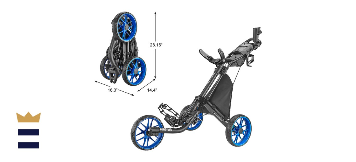 CaddyTek 3 Wheel Golf Push Cart