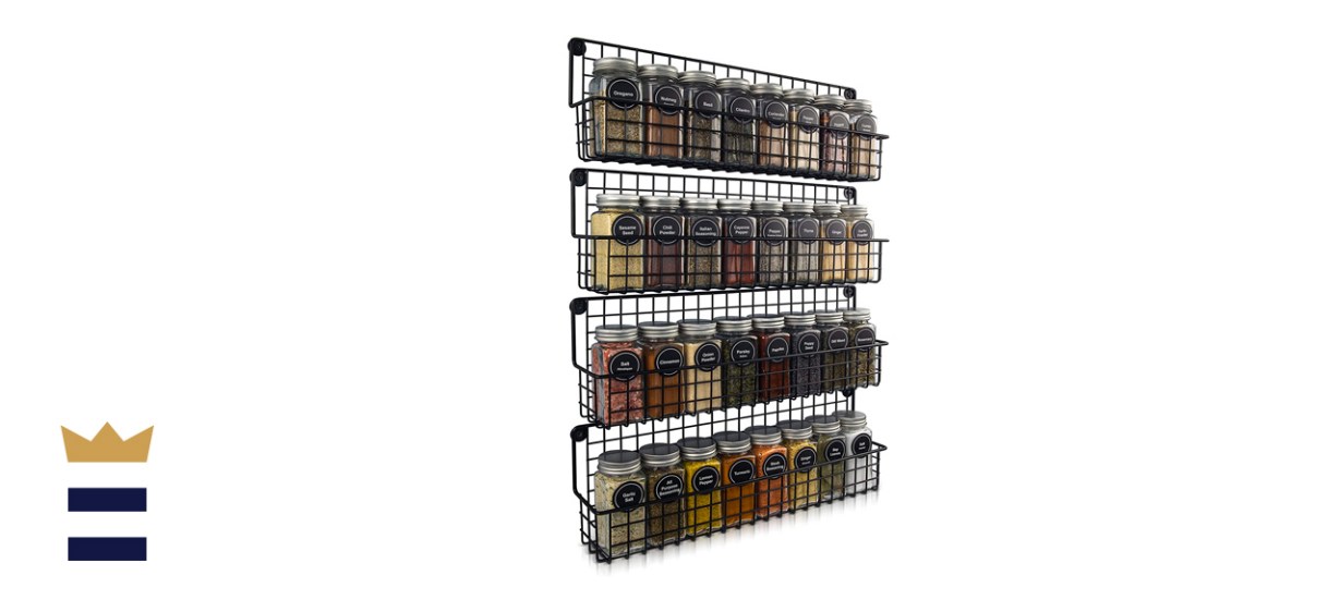 Mount a hanging spice rack