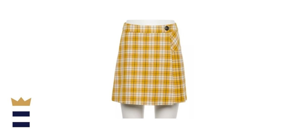 Juniors' Rewind Pleated Front Skirt