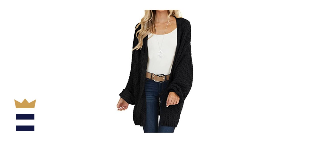 Merokeety Women’s Open Front Chunky Knit Cardigan