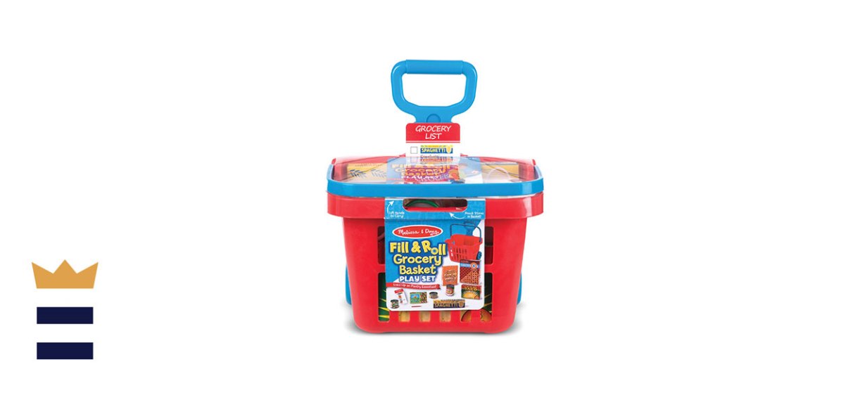 Melissa _ Doug Fill _ Roll Grocery Basket Play Set