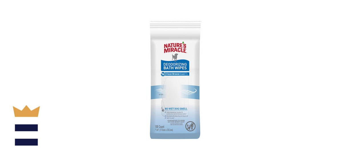 Nature’s Miracle Spring Waters Deodorizing Dog Bath Wipes