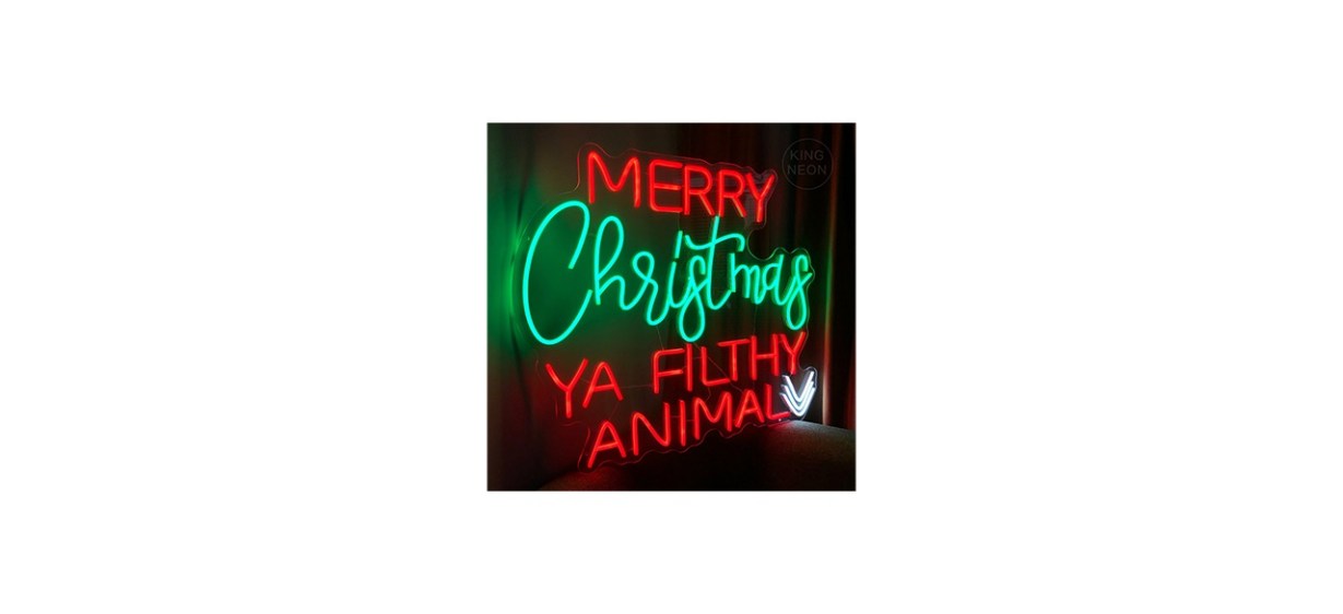 NeonSignCustomKing Merry Christmas Ya Filthy Animal Neon Sign Light