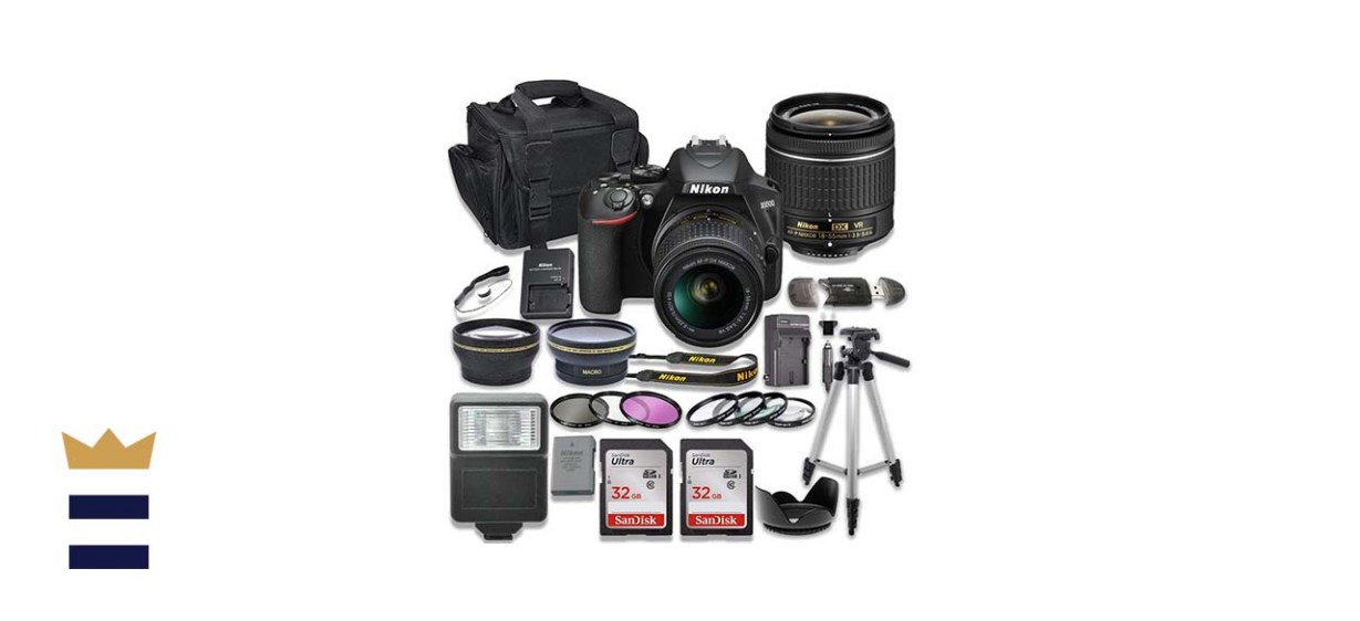 Nikon D3500 Digital Camera with AF-P 18-55mm VR Lens Bundle and Accessory Kit