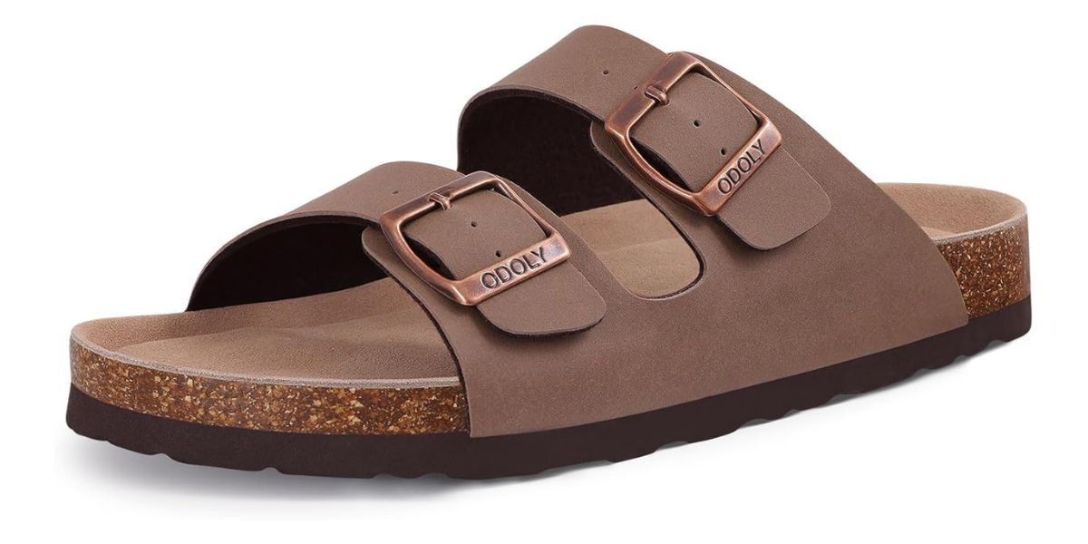 ODOLY Unisex Cork Footbed Slide Sandal