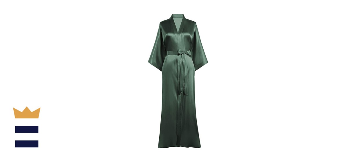 PRODESIGN Satin Kimono Robe Long Silky Kimono Bathrobe
