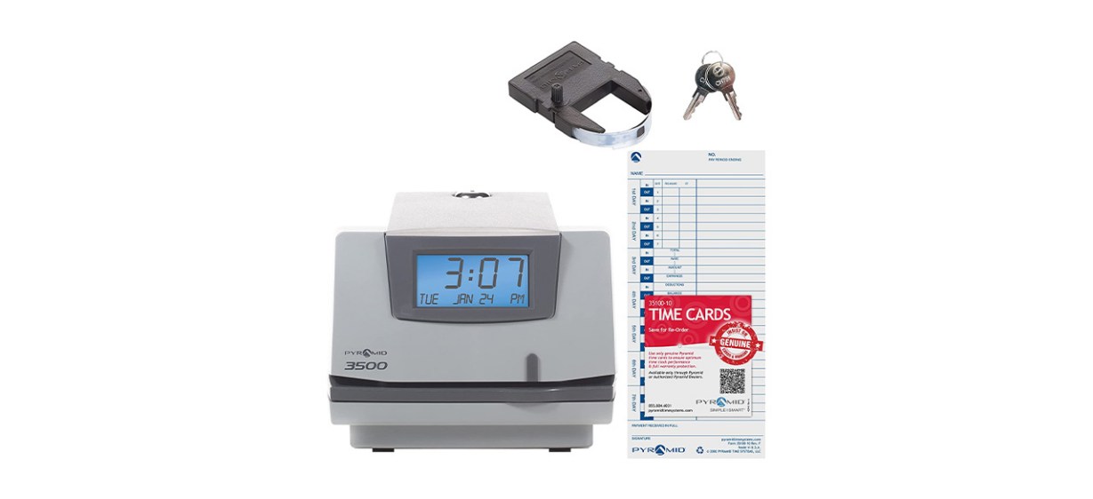 Pyramid 3500 Time Clock And Document Stamp