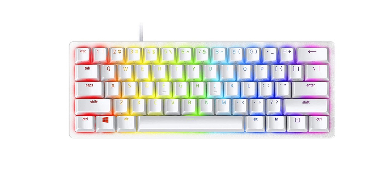 Razer Huntsman Mini Tenkeyless RGB Backlit White Gaming Keyboard