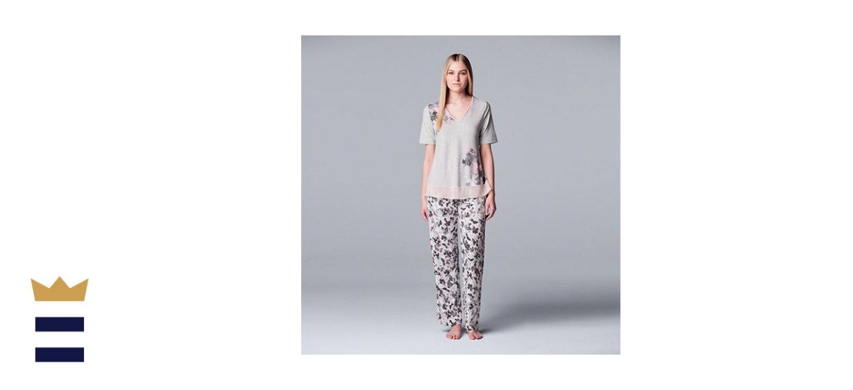 Simply Vera Vera Wang Cozy Short Sleeve Pajama Set
