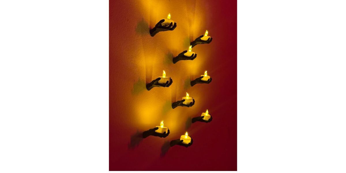 Spooky Hands Wall Candles