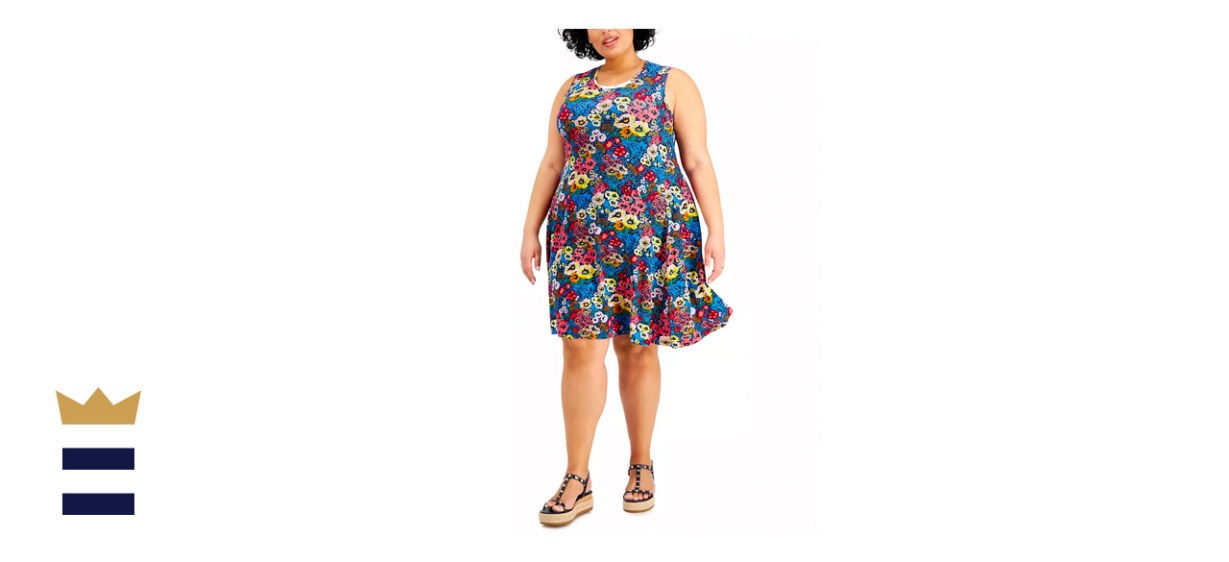 Style &amp; Co Plus-Size Floral-Print Flip Flop Dress