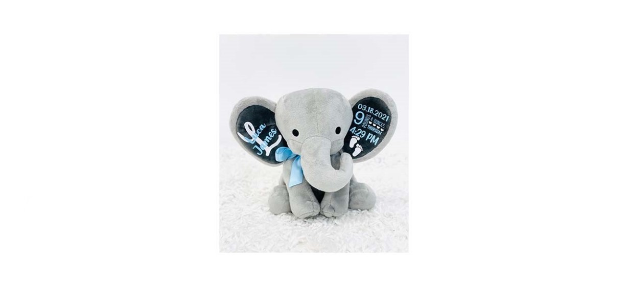 Up 2 Our Necks in Fabric Personalized Elephant