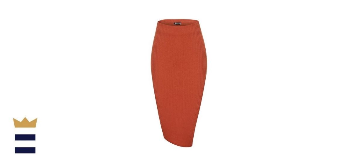 Urban CoCo Elastic High Waist Knee Length Pencil Skirt