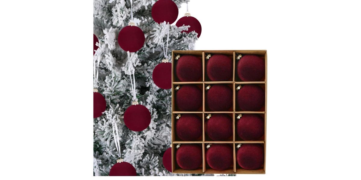 Velvet Christmas Ornaments Balls