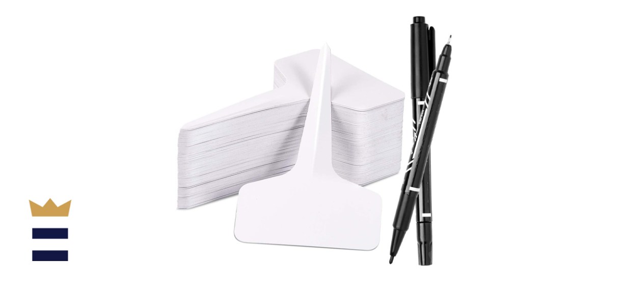 Whaline 200Pcs T-Type Plant Labels with 2 Gel Pen